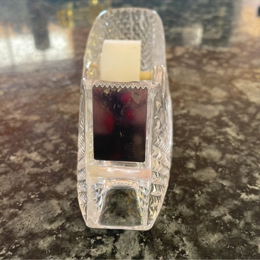 VINTAGE Godinger Legends 24% Lead Crystal Tape Dispenser - Picture 5 of 5